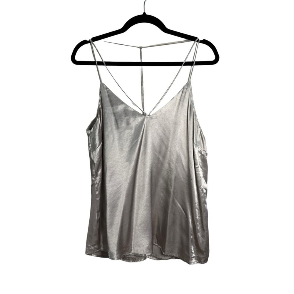 Bardot Mercury Wind Chime Silver Strappy Cami Tank Top NWT